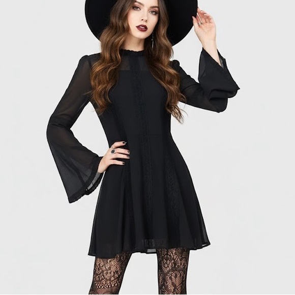 Killstar Dresses & Skirts - Killstar Begone Long Sleeve Mini Dress Large